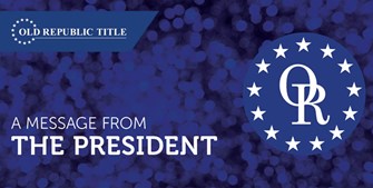 ORT logo with white text reading "A Message from the President" over dark blue background.