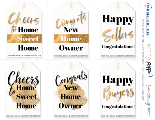 Closing Day Gift Tags