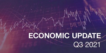 an image of graph lines with the text "Economic Update Q3 2021"