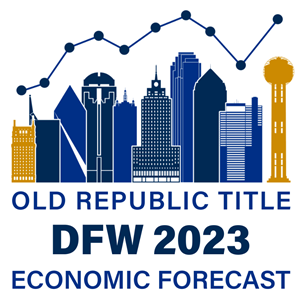 DFW skyline animation with text "DFW 2023 Economic Forecast"
